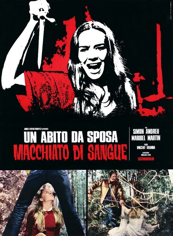 Italian movie poster for #TheBloodSpatteredBride (1972 - Dir. #VicenteAranda) #MaribelMartin #AlexandraBastedo #SimonAndreu #DeanSelmier