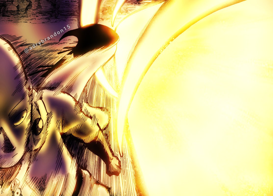 Manga colors on X: One punch man OPM - Genos vs Saitama glowing