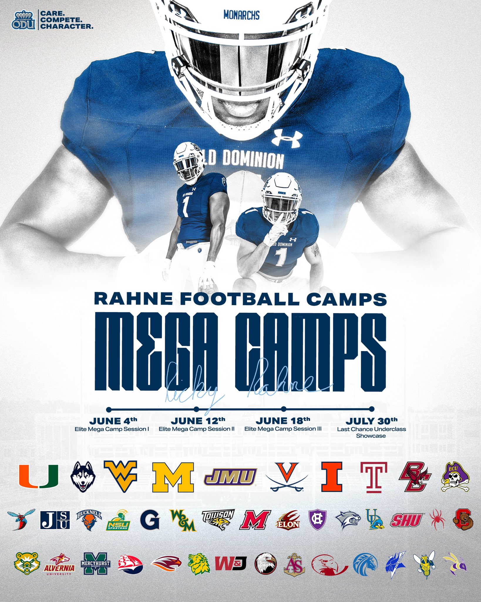 Mark Dupuis on Twitter "🚨ODU Mega Camps‼️🚨 Elite Mega Camp 1 tomorrow