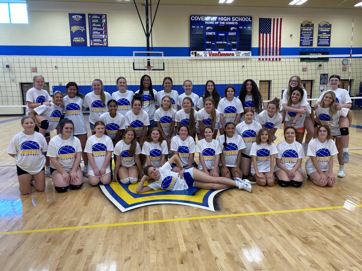 Volleyball team camp was a success!!! Thank you to all our high school players and coaches for your efforts in building strong, confident, skilled volleyball players! Also, thank you to the young campers who came this year, we hope you had fun! #CoventryVolleyball #Comets