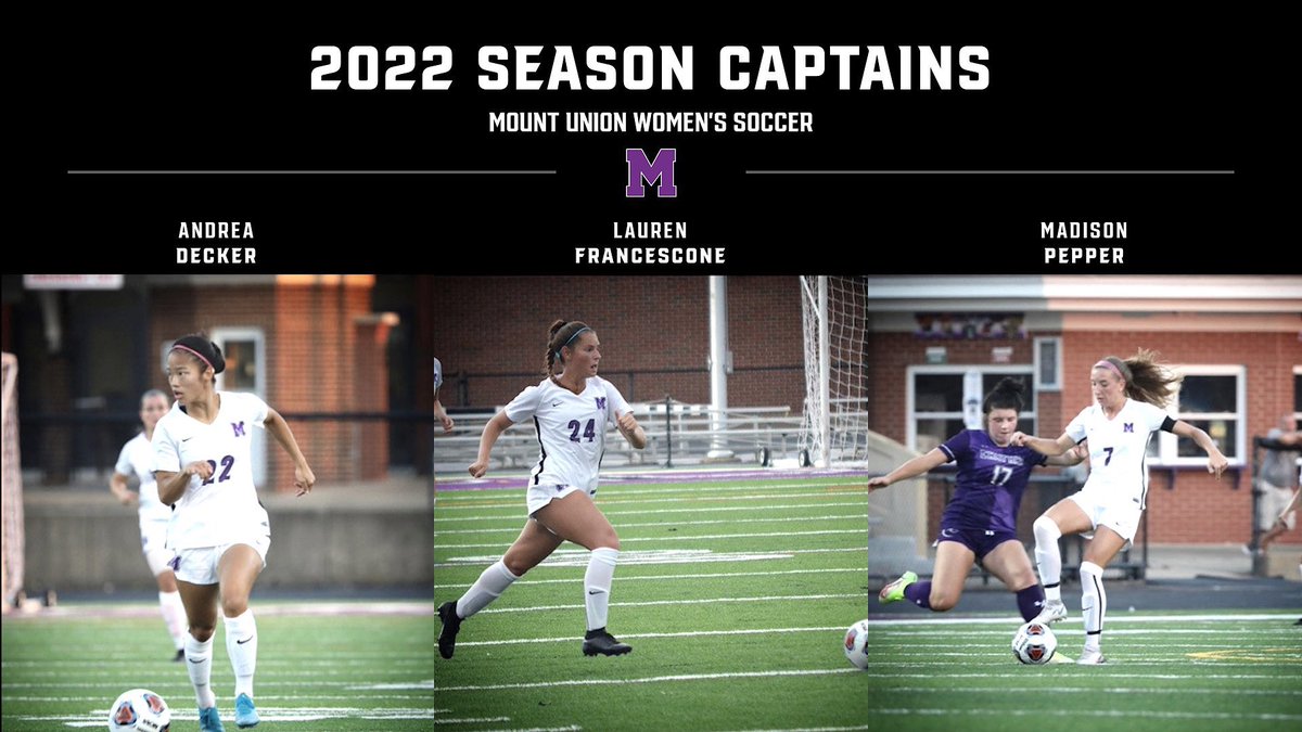 UMUSoccer's tweet photo. We are proud to announce our team captains for the 2022 season! 

Senior Andrea Decker
Senior Lauren Francescone
Senior Madison Pepper

Hard Work. Positivity. Family. https://t.co/Y6ZOuiGWGs