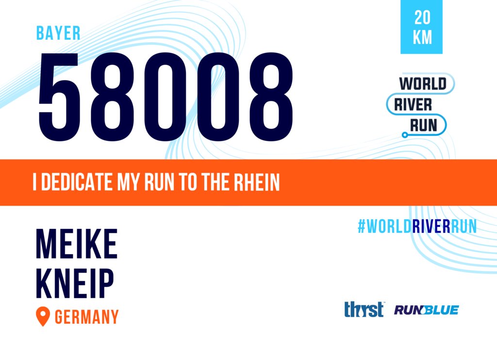 Happy #BayerWorldRiverRun! Today, I contributed 20 km to <a href="/minaguli/">Mina Guli</a>'s global running challenge: 10 km for me, 10 km for <a href="/DieterHilla/">Dieter Hilla</a>. Thanks for this great campaign, Mina! #watercrisis #teambayer