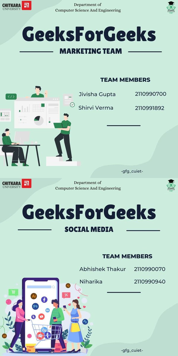GFG_Cuiet's tweet photo. Lets root for eachother and watch eachother grow gfg_cuiet welcomes all its new family member
Congratulations to all the selected participants🥳.

#community #coding #computerscience #datastructures
#campusconnect #geeksforgeeks #gfgcuiet #gfgcuiet #gfg #cuiet https://t.co/GBa2sn0cSj