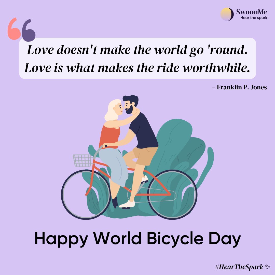 vvibe_app's tweet photo. Bicycle day: Happy world bicycle day :) π²
P. S. A cycle tour/ride is a great idea for a first date!
:
:
:
:
:
:
:
:
:
#bicycle #swoonme #HearTheSpark #WorldBicycleDay #worldbicycleday2022 #datingonline #dating #datingapp #america #sanfrancisco #california #usa https://t.co/8jACVH5EuI