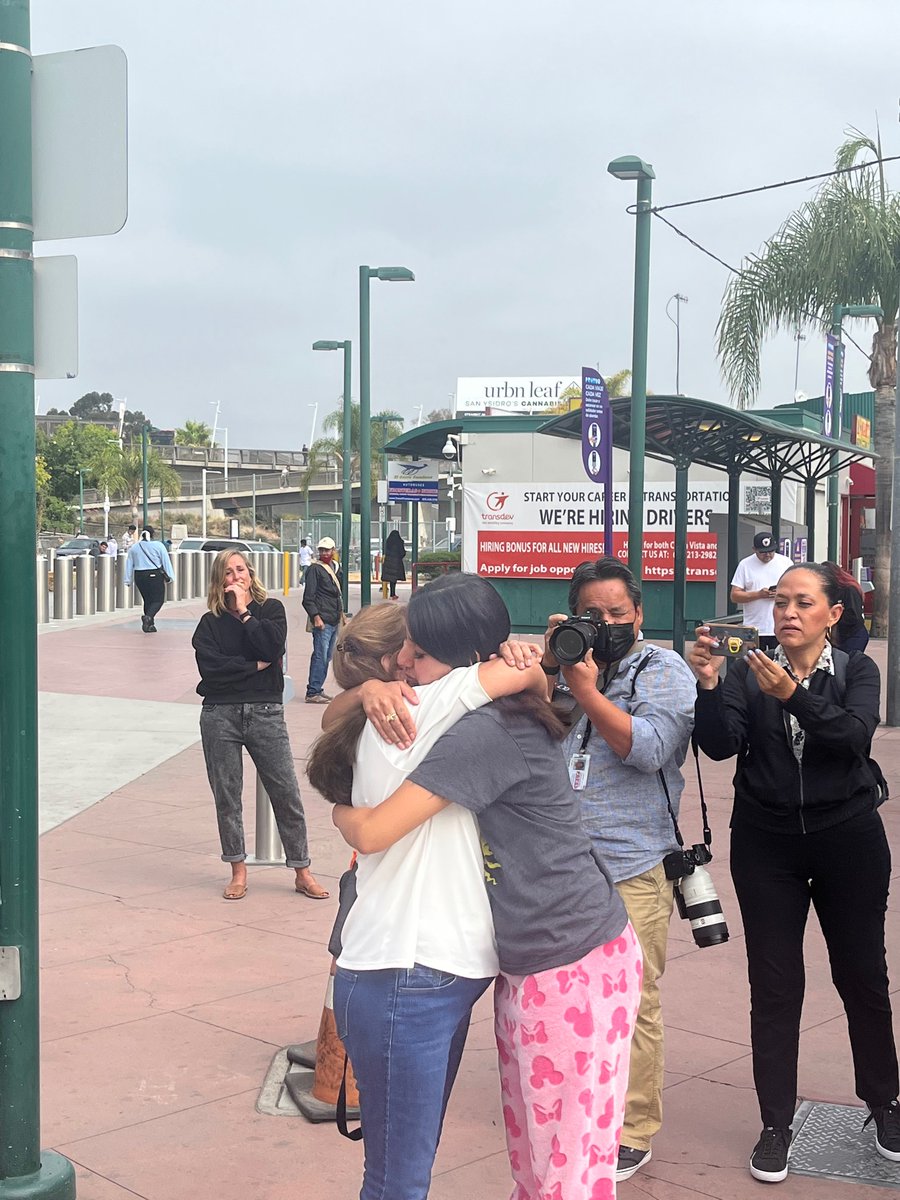 Not everyday you drop kids at school &amp; head to Border to welcome a dear friend (deported over decade ago) be reunited w/her daughter. 

Today was that day. A day we could have never imagined possible after years of crying, praying &amp; advocating. 

Yolanda is home. Thx be to God!