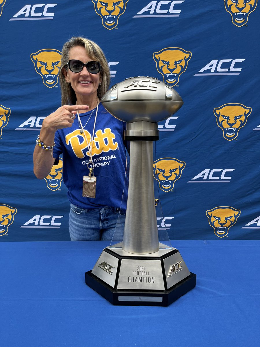 PittOTPhD's tweet photo. Thank you Chancellor Gallagher and Pitt football for many reasons to celebrate Pitt! 💙💛 https://t.co/O0tRim3ygS