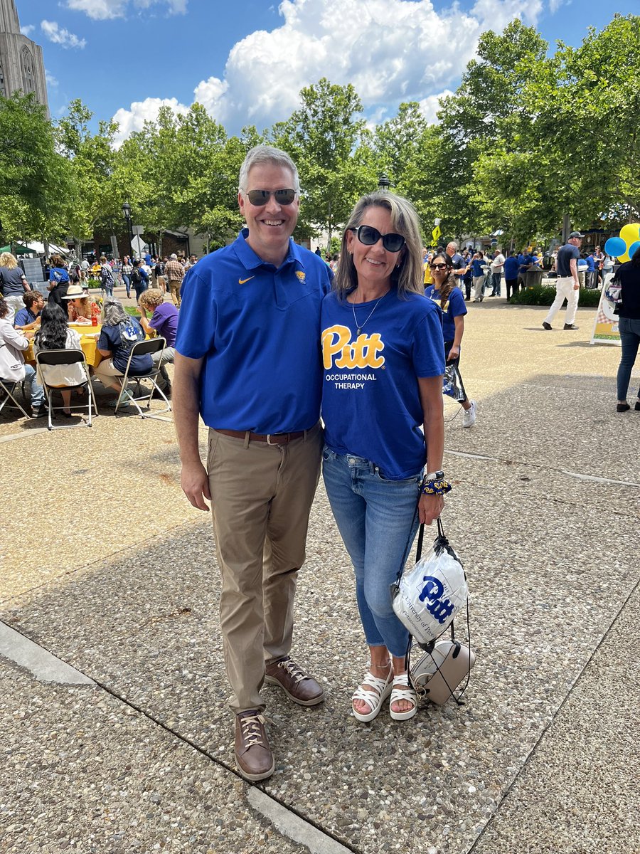 PittOTPhD's tweet photo. Thank you Chancellor Gallagher and Pitt football for many reasons to celebrate Pitt! 💙💛 https://t.co/O0tRim3ygS