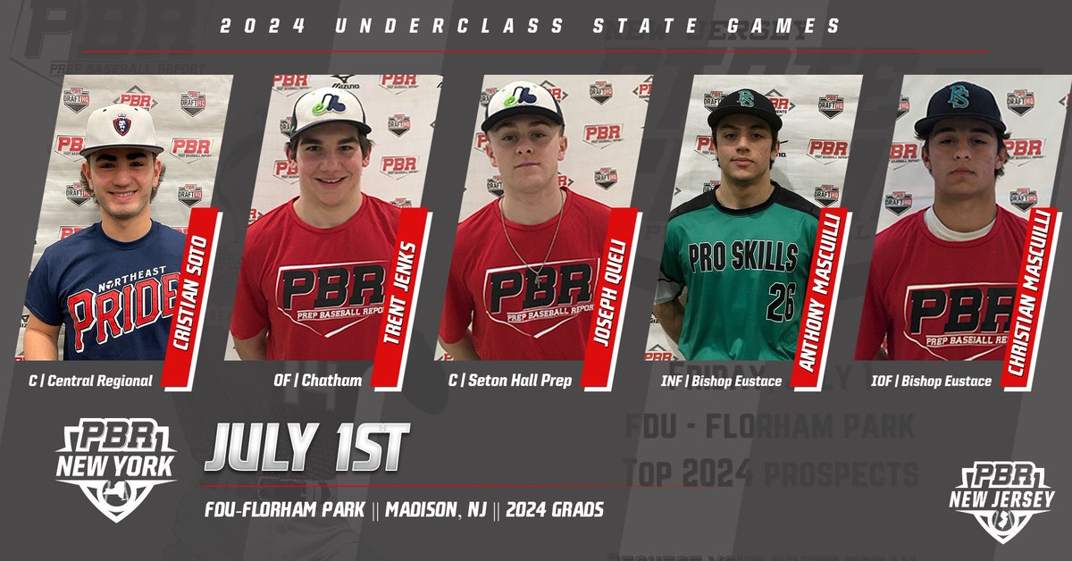 2024 State Games

We welcome 

✅ Cristian Soto (Central Reg.)
✅ Trent Jenks (Chatham)
✅ Joe Queli (Seton Hall Prep)
✅ Anthony Mascuilli (Bishop Eustace)
✅ Christian Mascuilli (Bishop Eustace)

🗓July 1st
📍FDU-Florham Park

Request your spot👉 bit.ly/3NiZolC