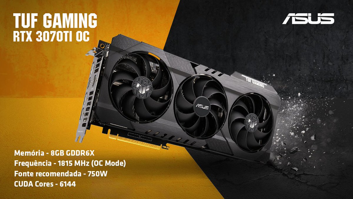 Hardstore's tweet photo. Desempenho térmico fantástico e construção robusta fazem a Asus TUF RTX 3070Ti OC entregar desempenho e durabilidade incomparáveis. Garanta a sua, poucas unidades!

➡ https://t.co/hJCvDgqmUE https://t.co/j0k8EnVDqv