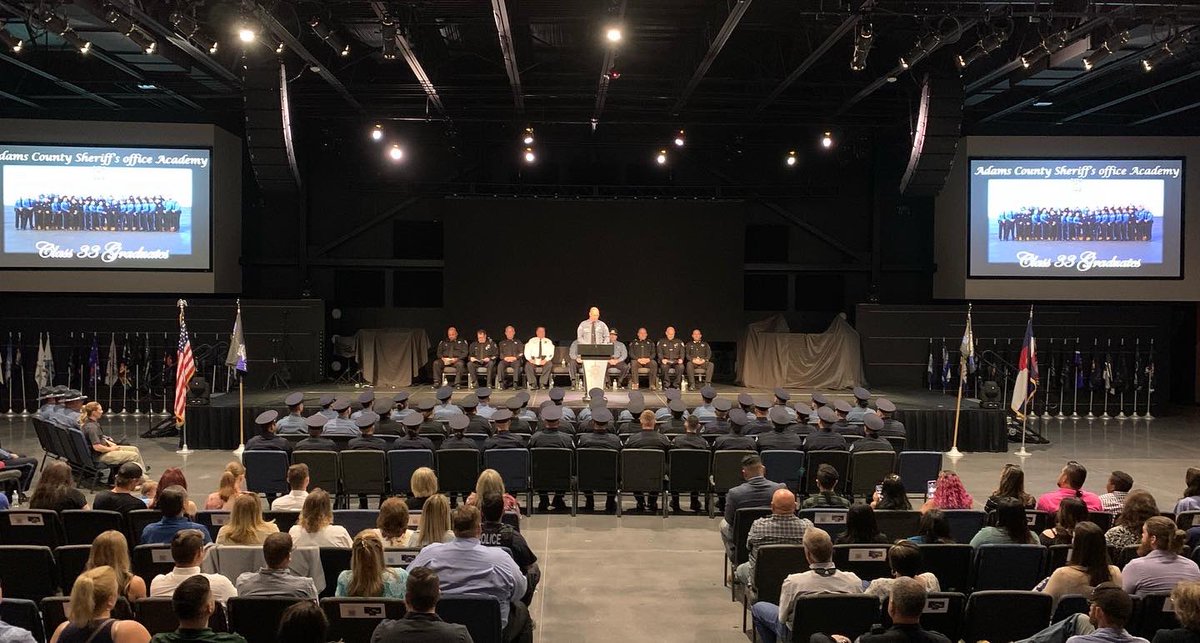 AdamsCoSheriff's tweet photo. Congratulations to @FlatrockColo Training Academy Class 33 on your graduation! 

We are so proud of everyone and all the hard work and time these cadets👉now deputies and officers have put in.

Well done and good luck on your career and next journey! https://t.co/aZWCi2T7rT