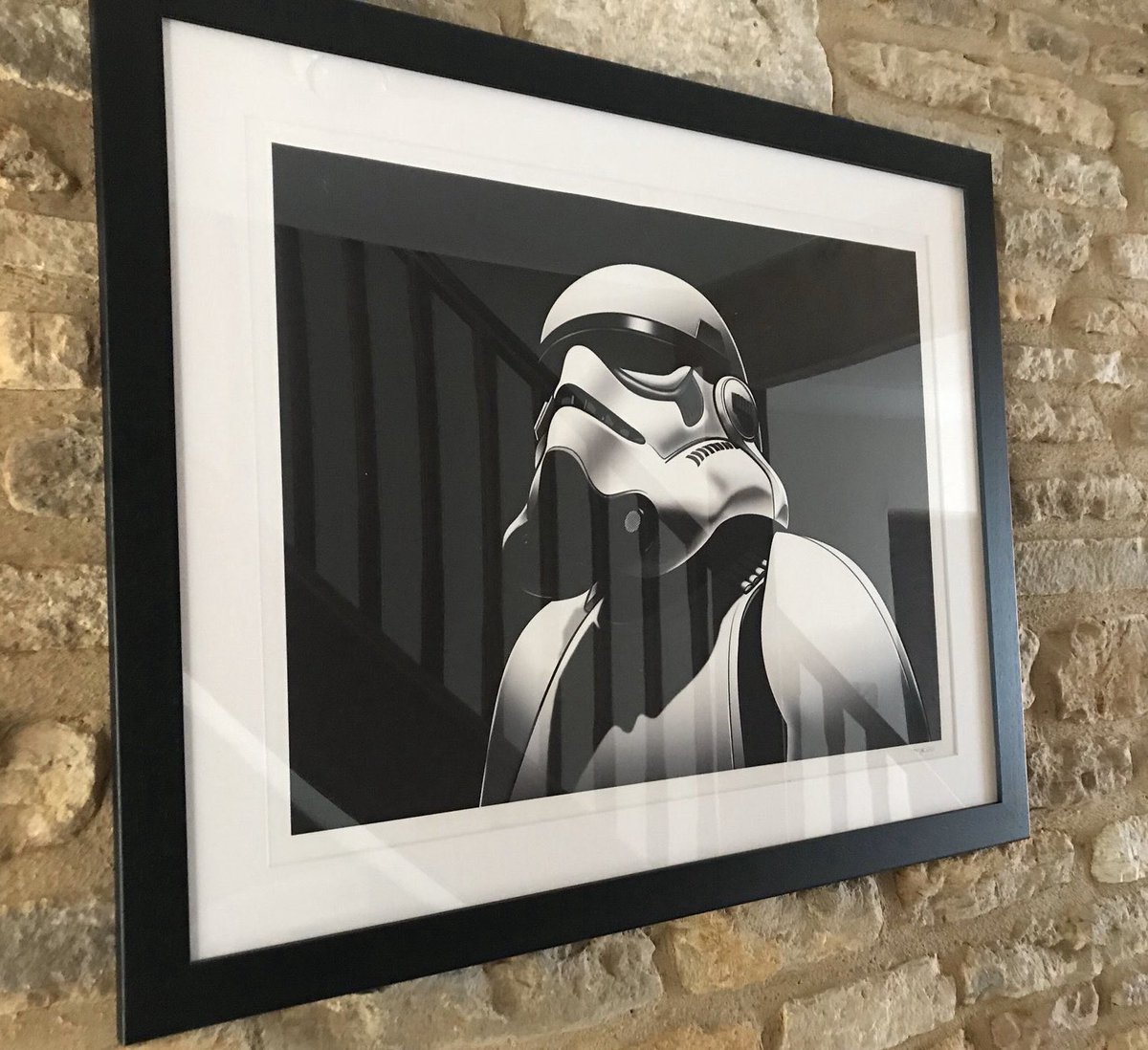 COMPETITION TIME! I have a slightly damaged 24in by 17in Stormtrooper print. To win just RT and follow. I’ll draw the winner Monday morning. Other giclee prints and cards at infinitebacon.com.  Good luck all!