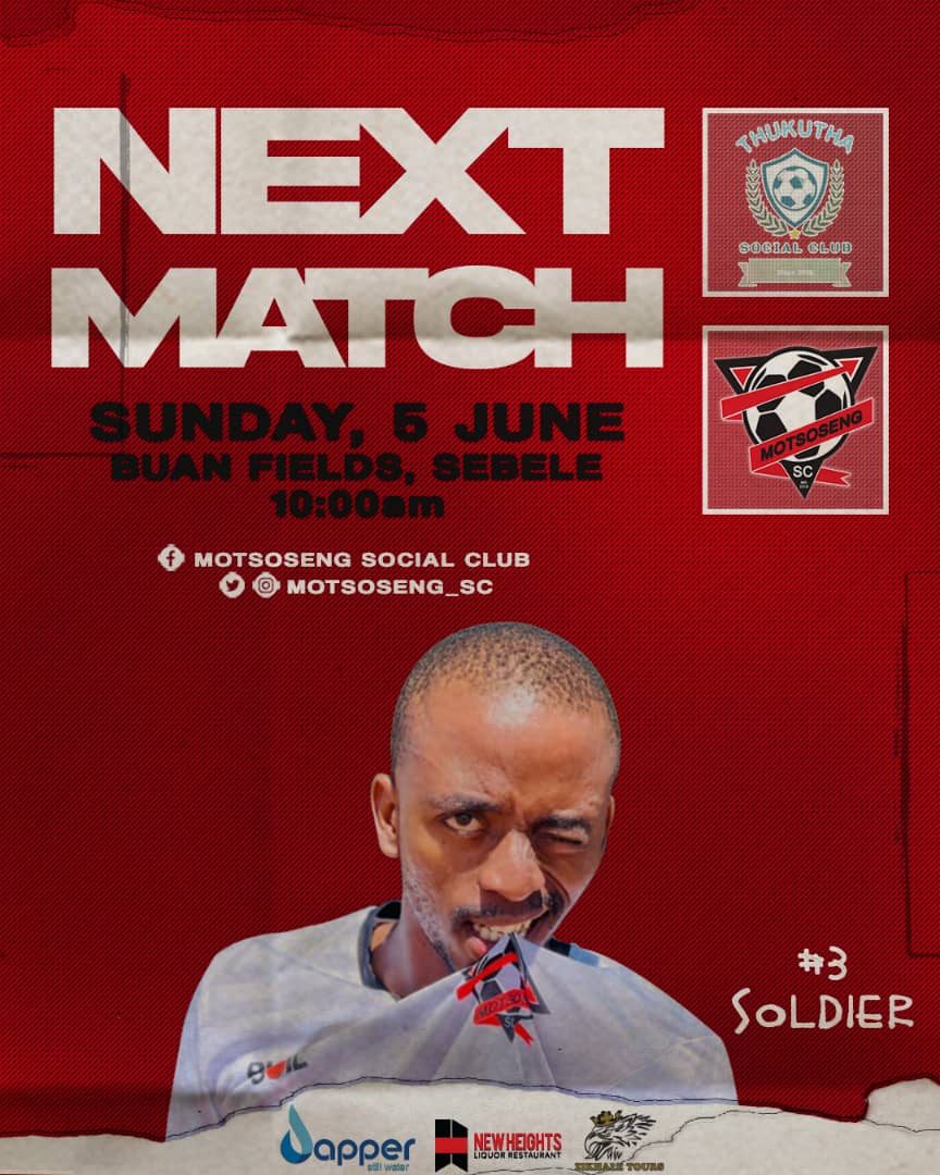 Motsoseng_SC's tweet photo. Directions to the game “ From Gaborone approaching Buan traffic lights turn left at said traffic lights, proceed straight till you pass a four-way stop, you'll see the fields straight ahead” See You SUNDAY 😎 #MotsosengSundays #DapperStillWater #ZikhaleTours #NewHeights https://t.co/Kp7hQEr8jD