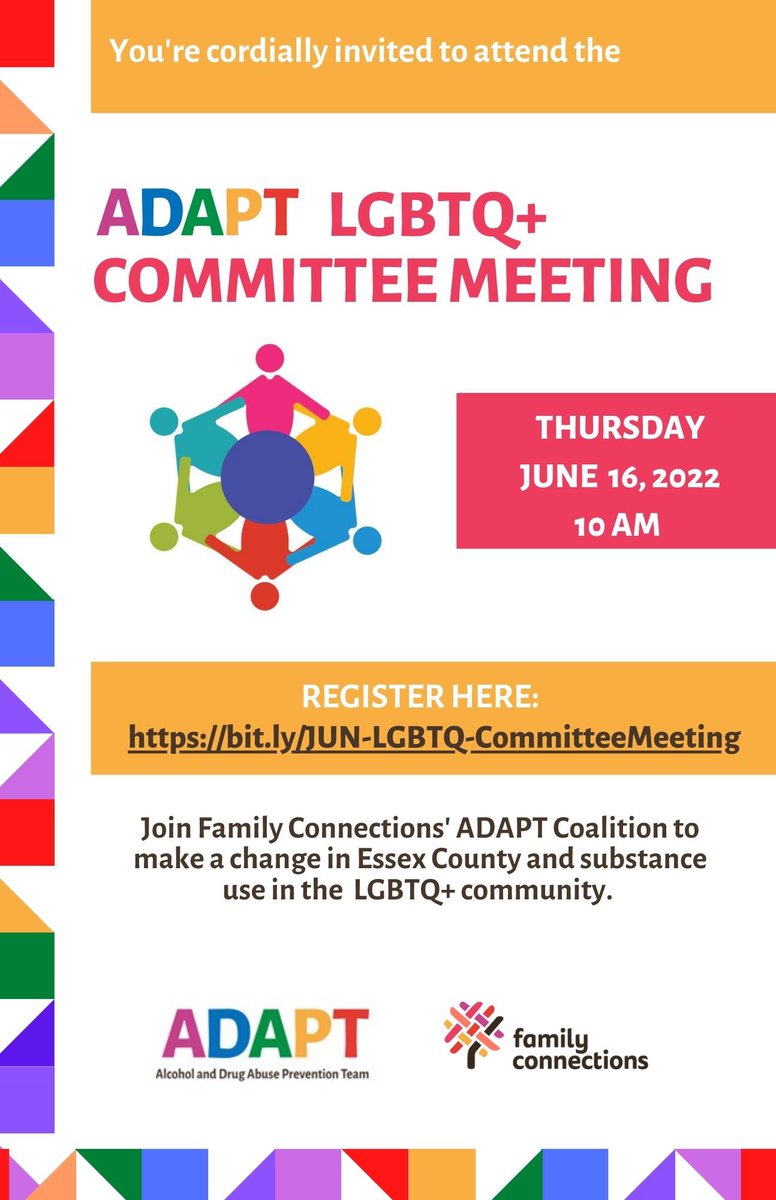 Please join us for our next LGBTQ+ committee meeting on June 16th at 10am.  Register using the link in our bio!