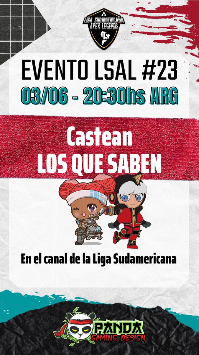 _ELESAL's tweet photo. Hoy Evento LSAL #23

8.30pm ARG
EL TOP 5 clasifica a SERIES NUEVO MUNDO...

LOS ESPERAMOS...
https://t.co/gF0M2aOUAU

@PlayApexEsports @PlayApexMobile @PlayApex #ApexLegends https://t.co/eA7OXM8GHi