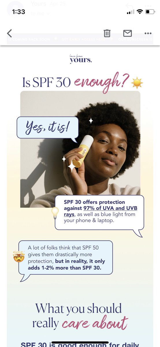 lexieflick's tweet photo. The people behind @getyours really understand how to make the design of an email support the message rather than just be pretty. Their hierarchy and readability is always perfect. Goals. https://t.co/Ks9GFgJ2ME