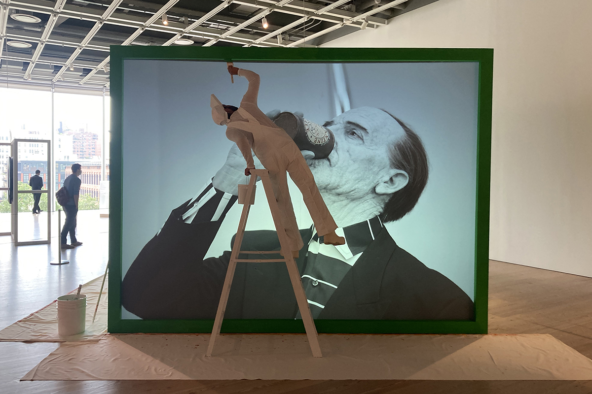 #AlexDaCorte's ROY G BIV in the #WhitneyBiennial is getting a fresh coat of paint  today. There are three more painting performances yet to come — see the full schedule here: bit.ly/38Mk5r9
