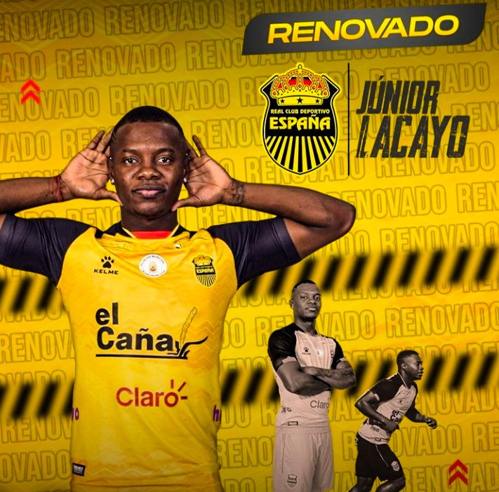 LigaBetcris's tweet photo. Junior Lacayo renovó contrato con el Real España.

#JuniorLacayo #RealEspaña #Renovó #LigaNacional #LigaBetcris https://t.co/wft3LWf5eB