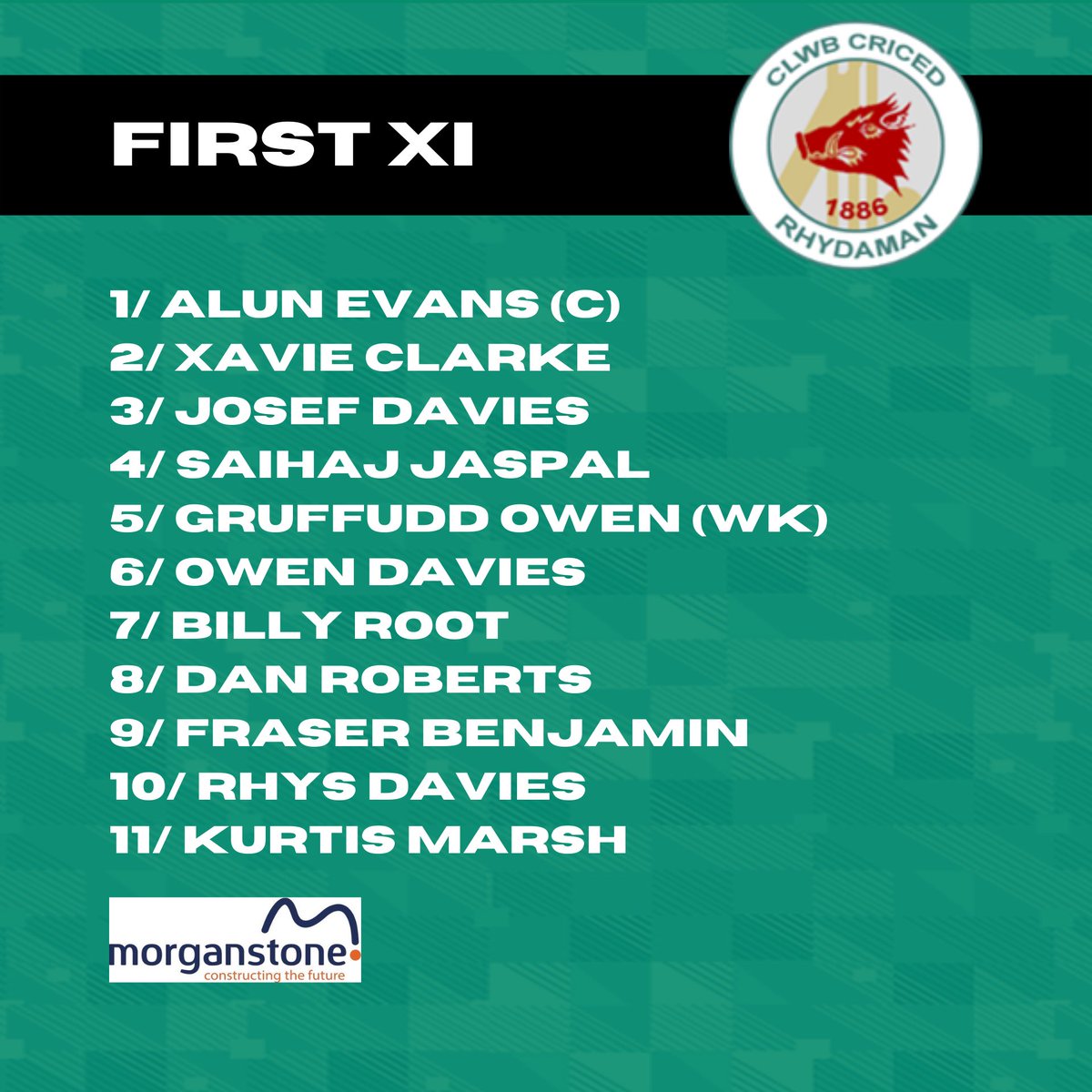 🏏 𝗙𝗜𝗥𝗦𝗧 𝗫𝗜

It’s the big one 👊

Your <a href="/AmmanfordCC/">Ammanford CC</a> First XI ahead of the home match against <a href="/PontarddulaisCC/">PontarddulaisCC</a> tomorrow at the Park 👇