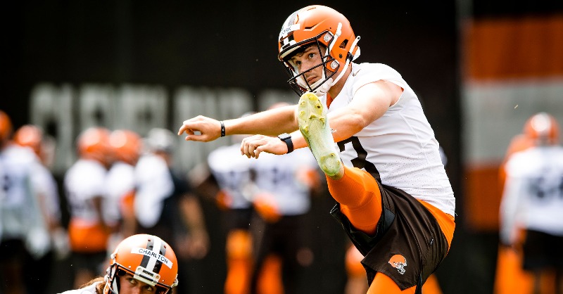 Browns's tweet photo. Priefer: "When we made the trade – I will be honest with you – I had tears streaming down my face. I was a very happy man."