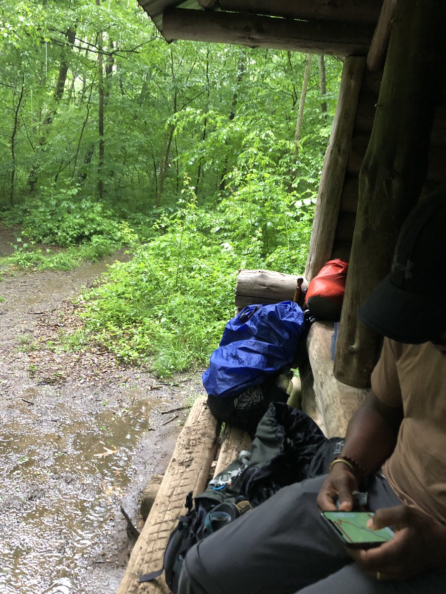 EarleChambers's tweet photo. Day 2 started out rough and ended with rain. But we made it to camp so that’s a win! #ChambersAT @growacity https://t.co/M16vCKYkfi
