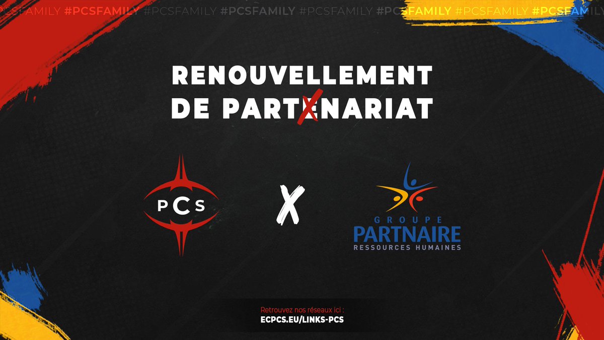 🔴| PARTENARIAT |⚫

Nous sommes très heureux de renouveller notre #partenariat avec <a href="/PartnaireFrance/">Partnaire France</a> pour cette année ❤️

#PCSFAMILY #eSports #gaming