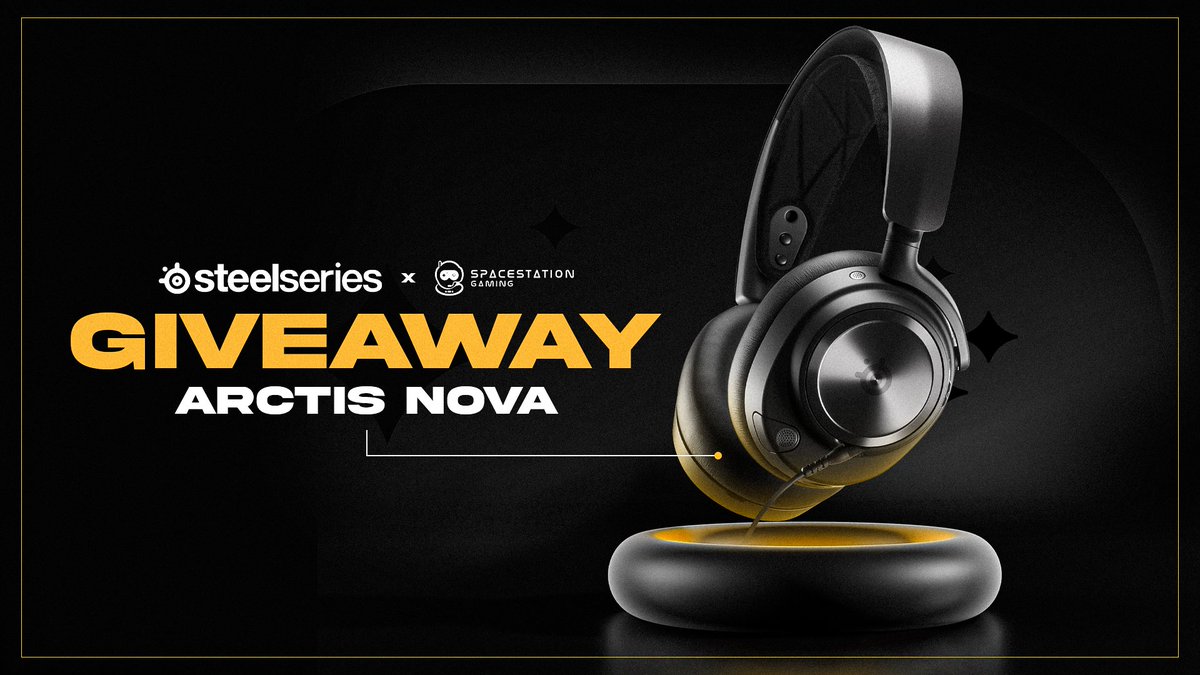 🗣️HELLO THERE! We're giving away a brand new @SteelSeries wired Arctis Nova headset! TO ENTER: 💛 Like & Retweet 🚀Follow @Spacestation 👉Follow @SteelSeries Ends 6/10