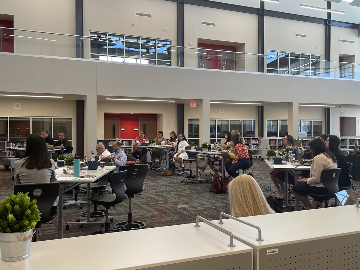 GPletnick's tweet photo. Great learning and networking happening at the Aspiring Supt Academy for Latino/a Leaders in the beautiful West Point HS Innovation Center in TUHSD in AZ.  #AASAHQ https://t.co/BfuQTSoi2b