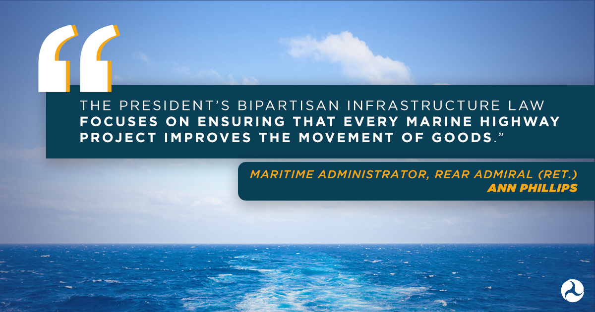 DOTMARAD's tweet photo. The Maritime Administration announces the immediate designation of four new Marine Highway Projects in North Carolina, Alaska and Puerto Rico as part of the America's Marine Highway Program. Learn more: https://t.co/omun6gqxoW #Maritime #MaritimeIndustry #MarineHighways https://t.co/ascFwsyz17