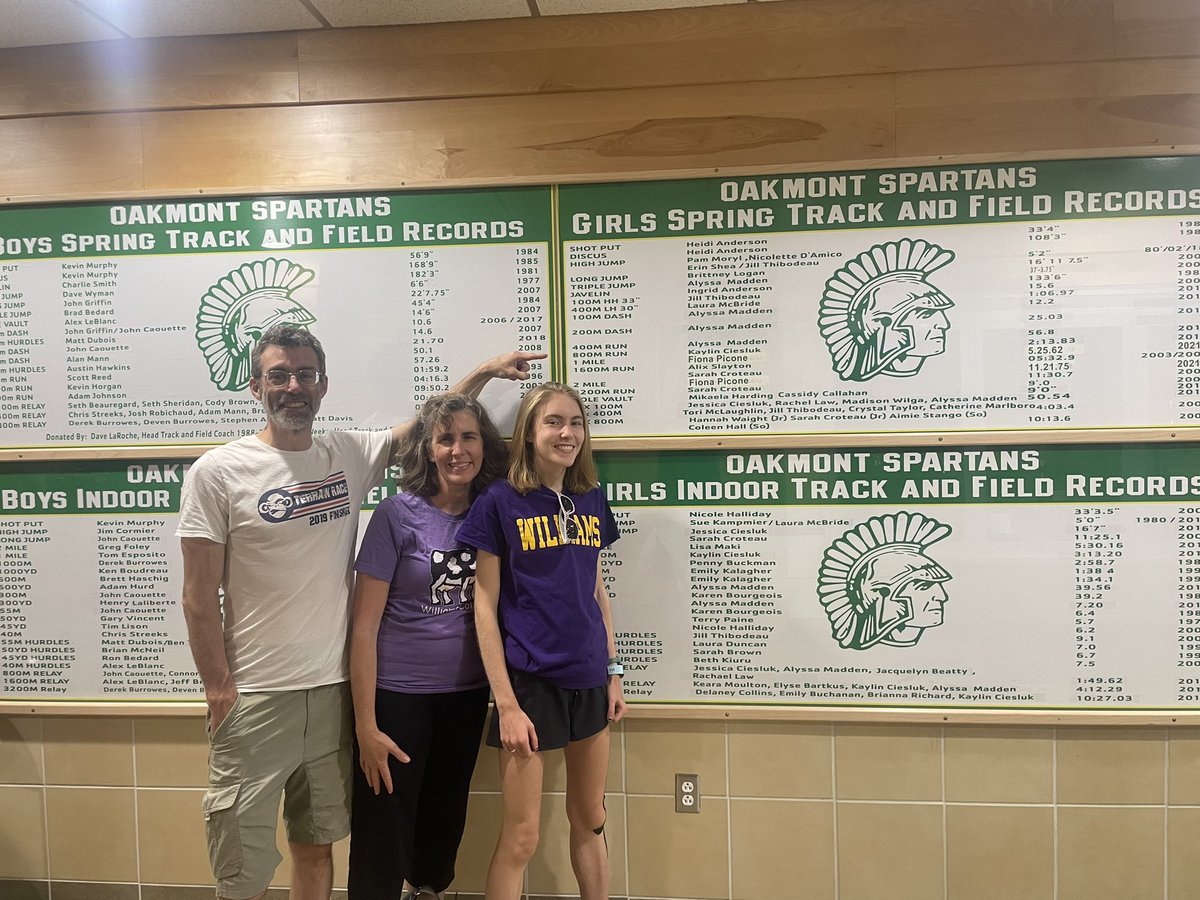 ORHSAthletics's tweet photo. Congratulations Fiona Picone! Fiona will continue her academic and athletic career at @EphSports in Williamstown. Fiona will study Biomedicine and join the Cross Country and Track and Field programs. Fiona’s fondest Oakmont memory, bus rides after meets and running 1/2 marathons https://t.co/Dd9GjMrGW8