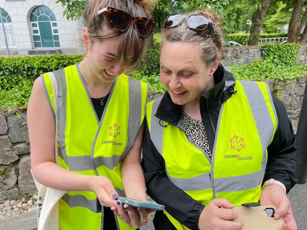 GalwayAccess's tweet photo. Thank you to all the staff and students who joined us today in mapping out the most accessible routes on the campus as part of our Enhancing Accessibility and Inclusion project at @nuigalway ☺️

The mapping is being done in collaboration with the #Crowd4Access Project. https://t.co/PKdmh8Y9GV