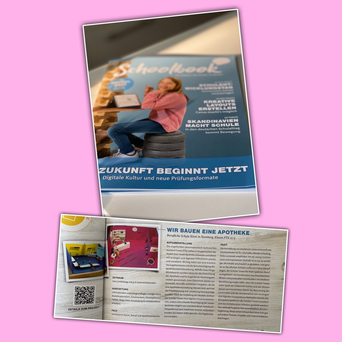 „Wir bauen eine Apotheke“ - im aktuellen Schoolbook-Magazin findet ihr einen kleinen Bericht rund um diese Lernsituation. 

Das fühlt sich großartig an! 🍀🌸☺️

Zum Download 👇🏻👇🏻👇🏻
schoolbook-lehrermagazin.de/wir-bauen-eine…

<a href="/gfdb_schooltab/">Gesellschaft für digitale Bildung mbH</a> @wulff_wulff 
#twlz #twlz_bb #ptaausbildung