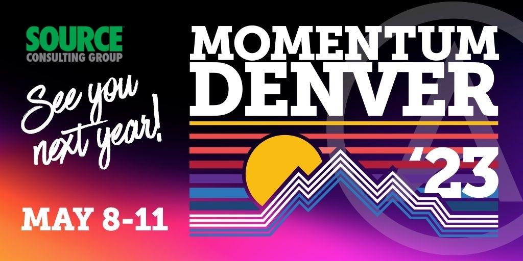 SourceGroupLLC's tweet image. Momentum 2022 was a huge success for us this year. It was a great opportunity for learning through the many educational sessions offered as well as a chance to network with our clients and peers.  We are already looking forward to @Aderant  #Momentum2023 in Denver next May!