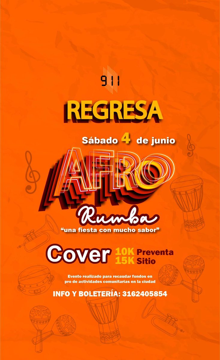 _Bryan_Arango's tweet photo. Sorteo #AFRORUMBA💃🏾 en Manizales
Entra al link, participa y gana dos entradas para mañana, la fiesta con mucho sabor en 911 Club 🔥
https://t.co/LJMmf7LyO2 https://t.co/89LwIiqJED