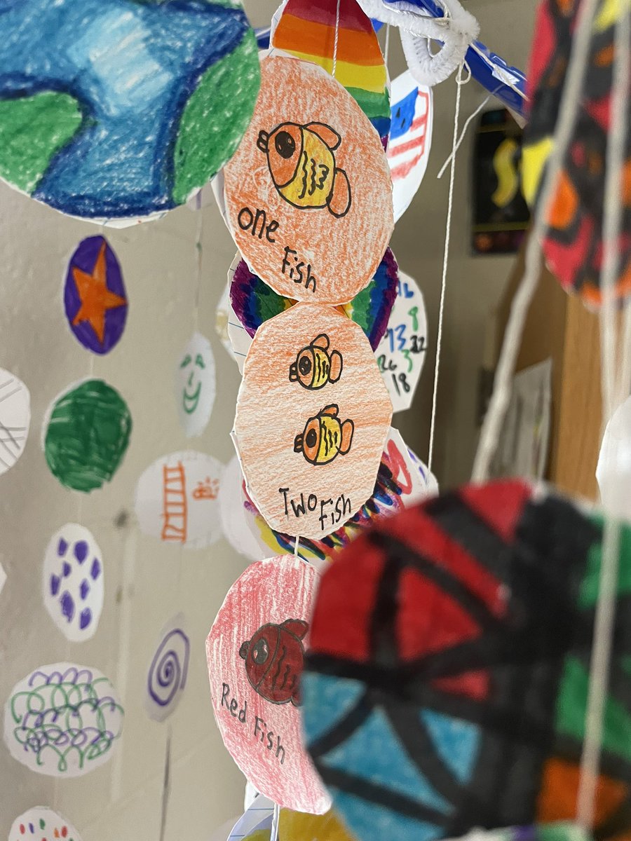 haystravelers's tweet photo. When your art special is canceled, you must still create art! This classroom mobile project was student created and student led! @PleasantUnionYR #5thgrade #classart #classmobile #art https://t.co/NVLPcGSAOP