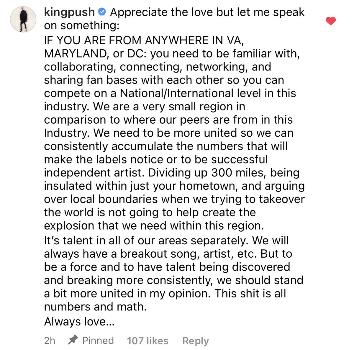 DmvMusicPlug's tweet photo. 757 Legend @PUSHA_T responds to local Top 10 DMV Artist list. Is he spitting facts? 🤔 https://t.co/RRvOI0Yagd