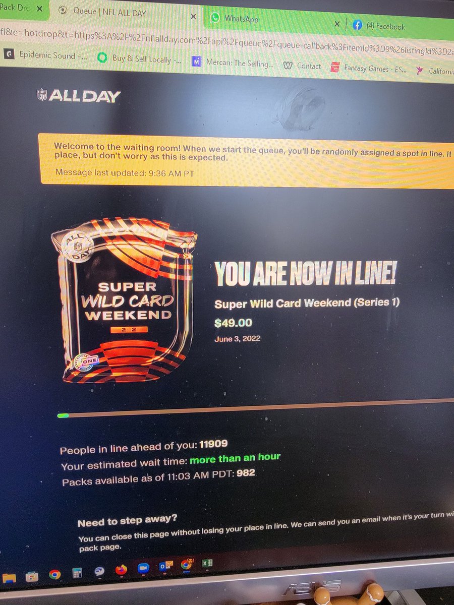 expialijoseph's tweet photo. Wtf..... only 1000 packs? @NFLALLDAY    #NFLallday https://t.co/QNZga0sObZ