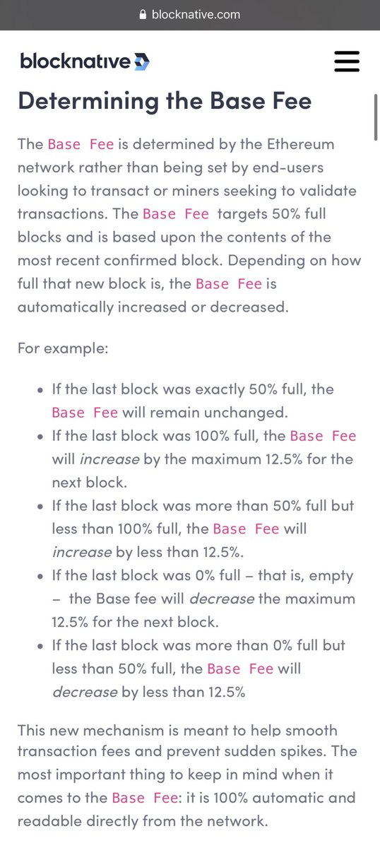 DaPeoplesCrypto's tweet photo. @bijdebakker I’ve curated the primary details/calcs into consumable sections for you. These first few screenshots will cover the basic mechanics. I’ll follow up with a pt.2 which will elaborate on each step as its played-out using a real-world scenario. 

#ETHgas #ETHgasprice #Gasfees #gwei https://t.co/A8wQc8PhL0