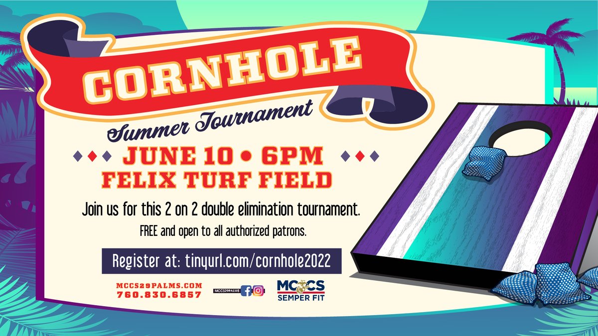Have you registered for the Cornhole Summer Tournament yet? Get in on the fun! FREE and open to all authorized patrons. More info here: ms.spr.ly/6016bTsWp