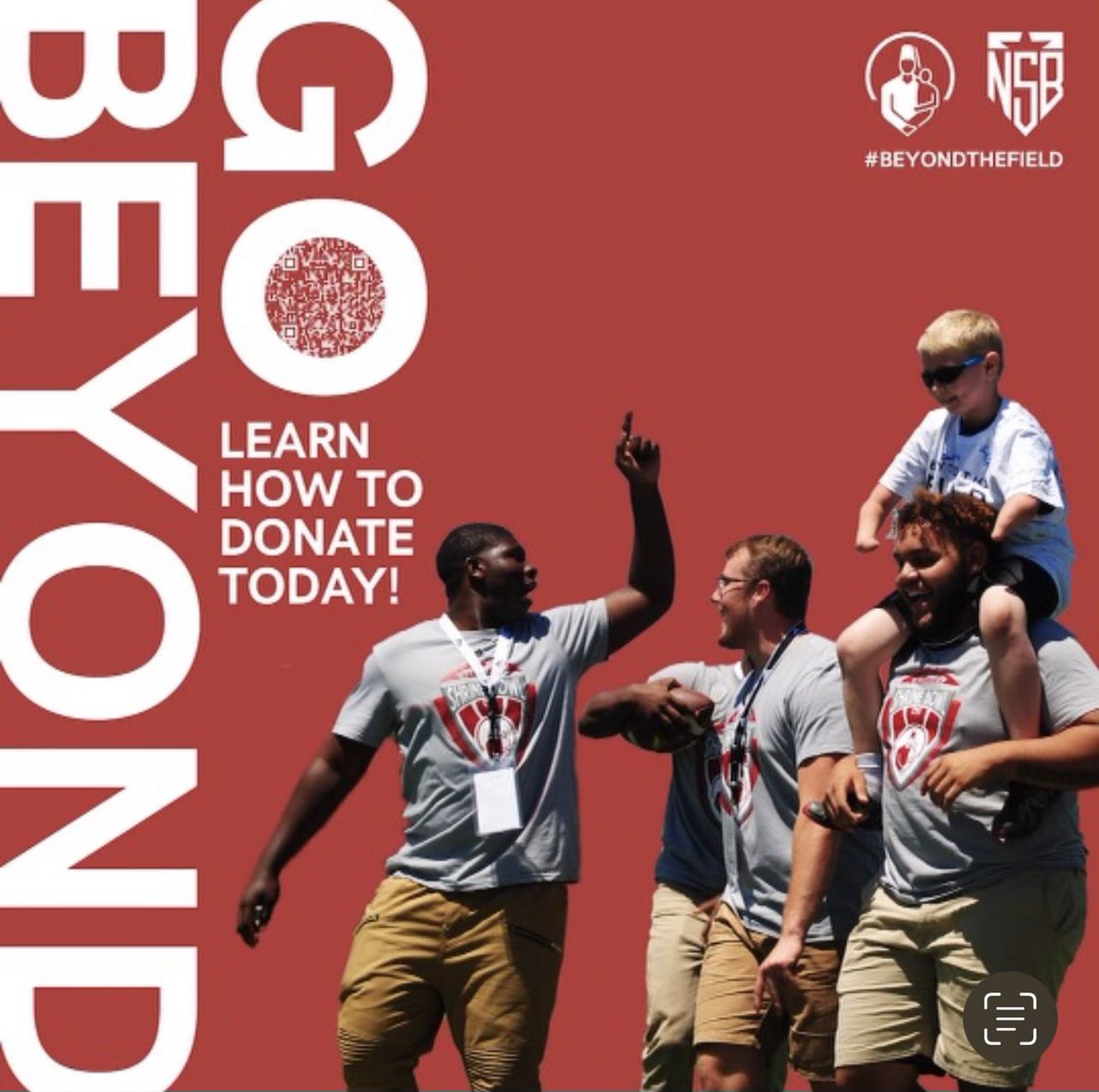OstenEli's tweet photo. The #BeyondTheField event taught me how to represent not only my community, but Shriners Children’s and all that they do. #GoBeyond with us this week and help raise funds for #MoreThanAGame! #NSB64.                           https://t.co/vzTAZFkDAk https://t.co/tHX98k11uW
