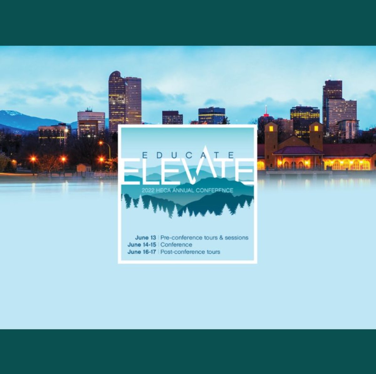We're going on the road again! We hope to see you at the upcoming HECA conference in beautiful Denver, Colorado. Please stop by our booth and say hello. #HECA22