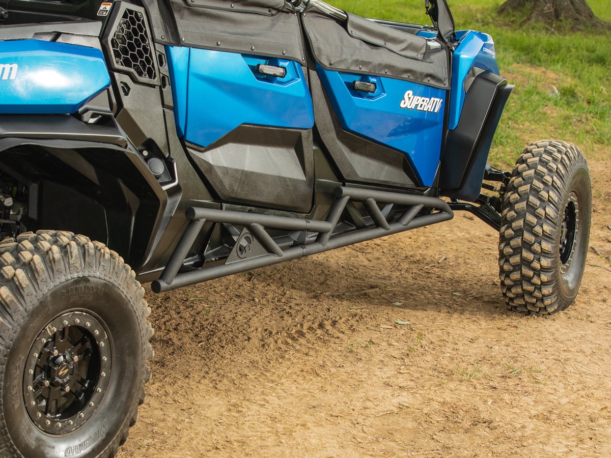 superatvtweet's tweet photo. π‘Youβre going to encounter tight trails with branches, stumps, & rocks. Dont risk damaging your machine install #SuperATV's HD Nerf Bars on your #CanAm #CommanderMax 1000. Protect each side from brutal trails that cause damage. Plus they look damn good! πͺπ #LetsRide
#satv https://t.co/TZneczWV49