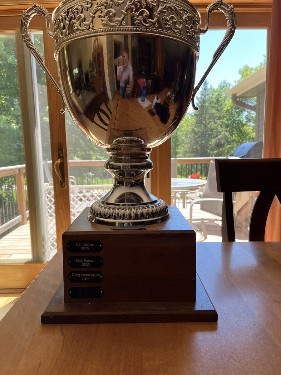 MNBaumSquad's tweet photo. @ThePlayasClubMN - it’s all on the line tomorrow, looking to keep this baby in Chanhassen! #founderscup #rookierepeat https://t.co/pNInUptUNZ