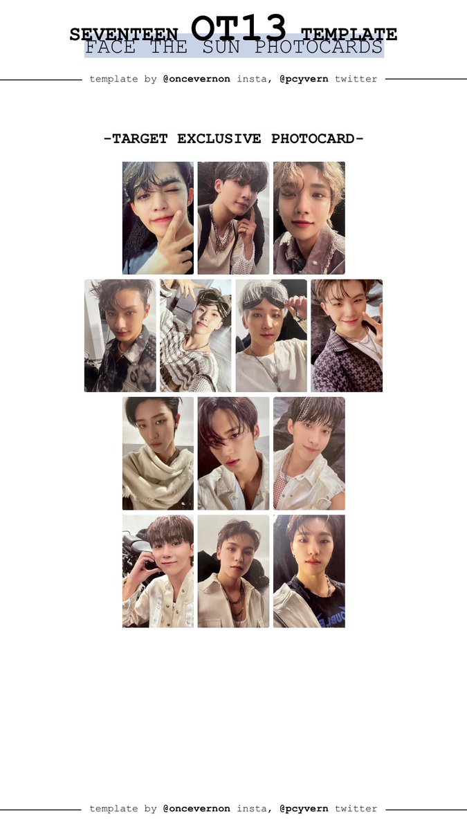ot13 template for seventeen face the sun target exclusive benefit