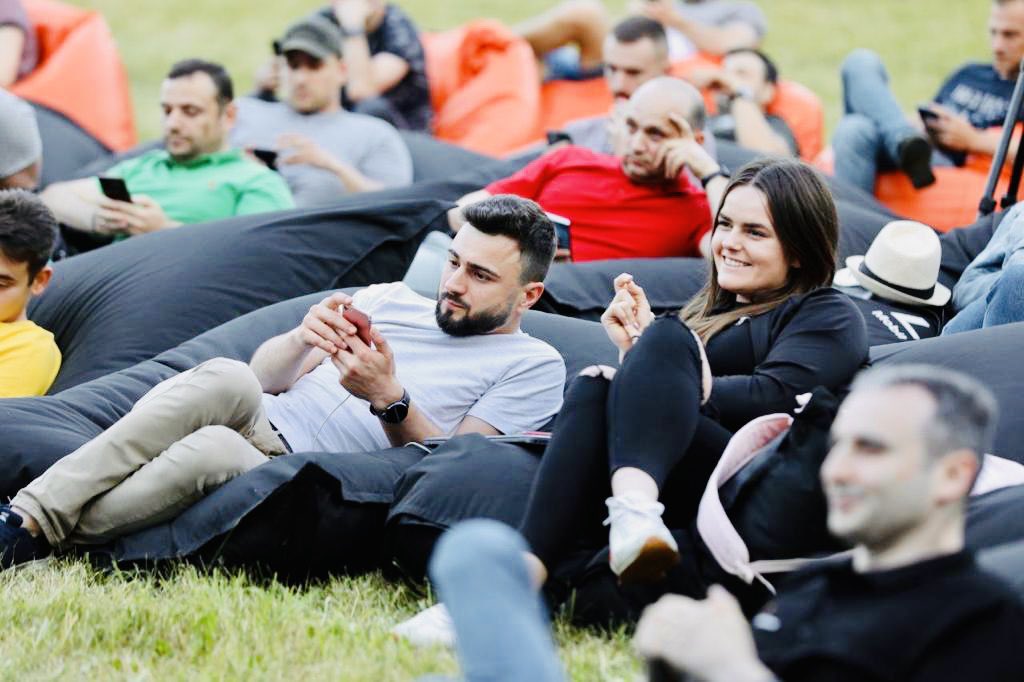 SurugiuOlga's tweet photo. Friday evenings are perfect for #networking at the @OrangeMD #InspiratiONSession event to discuss latest #tech #AWS with our great speaker @KabajahMohammad. A captivating open air exchange with 🇲🇩 IT community #OrangeSystems #EdTech #LifeAtOrange https://t.co/mfO928WxYP