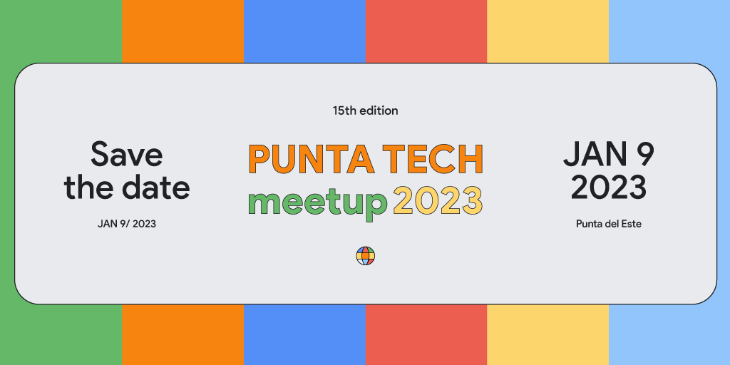 Estamos muy contentos de anunciarles que la decimoquinta edición de Punta Tech Meetup ya tiene fecha. Nos volveremos a encontrar el lunes 9 de enero de 2023 en Punta del Este.

Stay tuned ;)