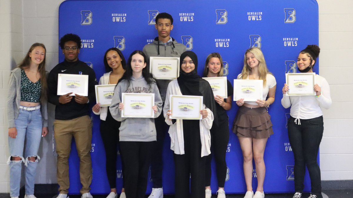 Congratulations to our May BHS Students of the Month!