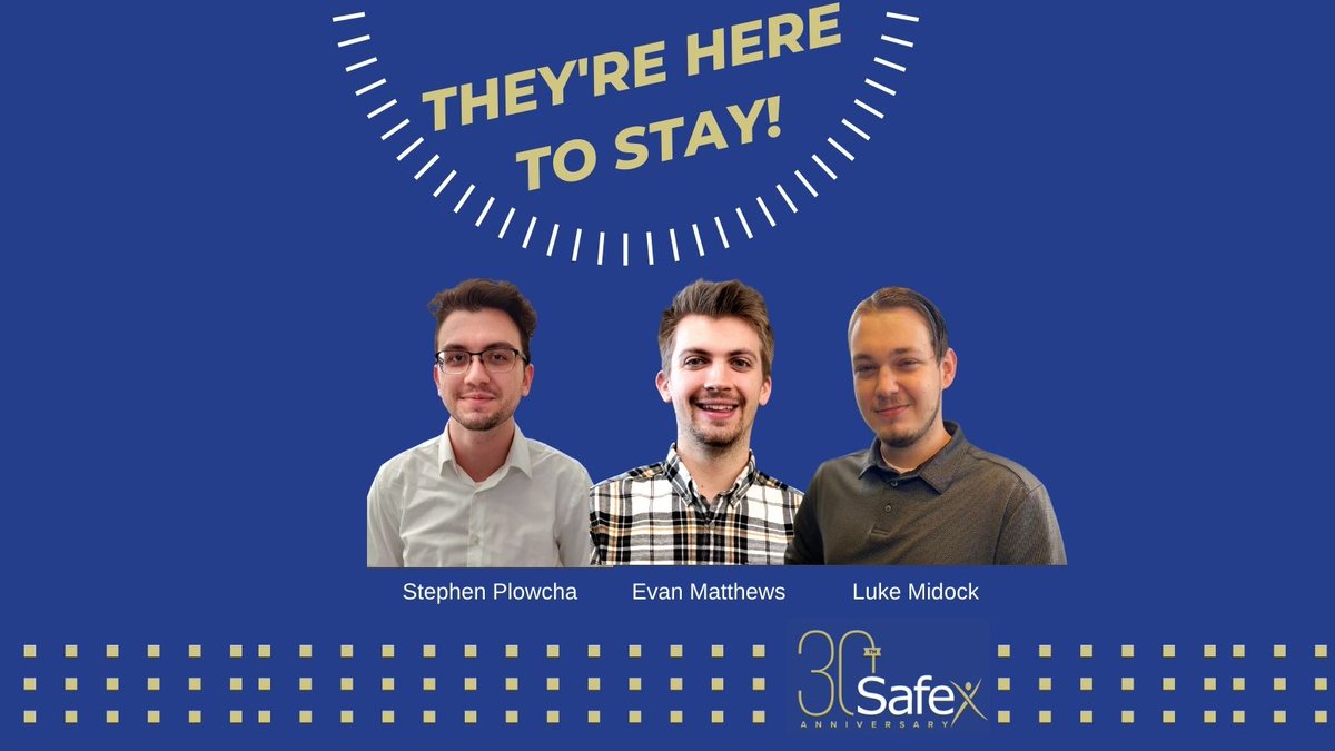 SafexInc's tweet photo. From interns to full-time teammates we're glad to have Stephen , Evan and Luke! #intern #safetypro #safetyconsultant #iup https://t.co/8HLxTeLpKp
