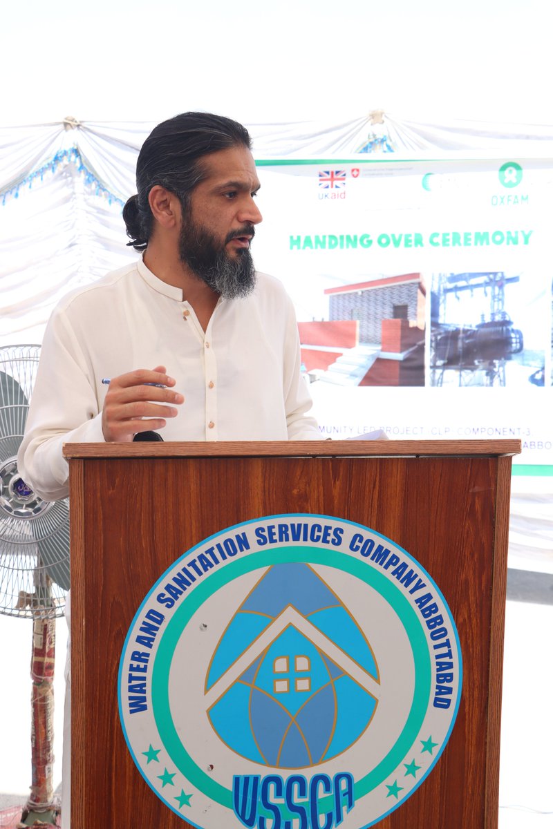 OxfaminPakistan's tweet photo. Country Director, Oxfam in Pakistan, expressed that the handing-over ceremony did not signify the end of the community’s participation, but their role of monitoring the operation and maintenance of the facilities will continue into the future to ensure sustainability #UCCRTF #ADB https://t.co/J586hHcoTD