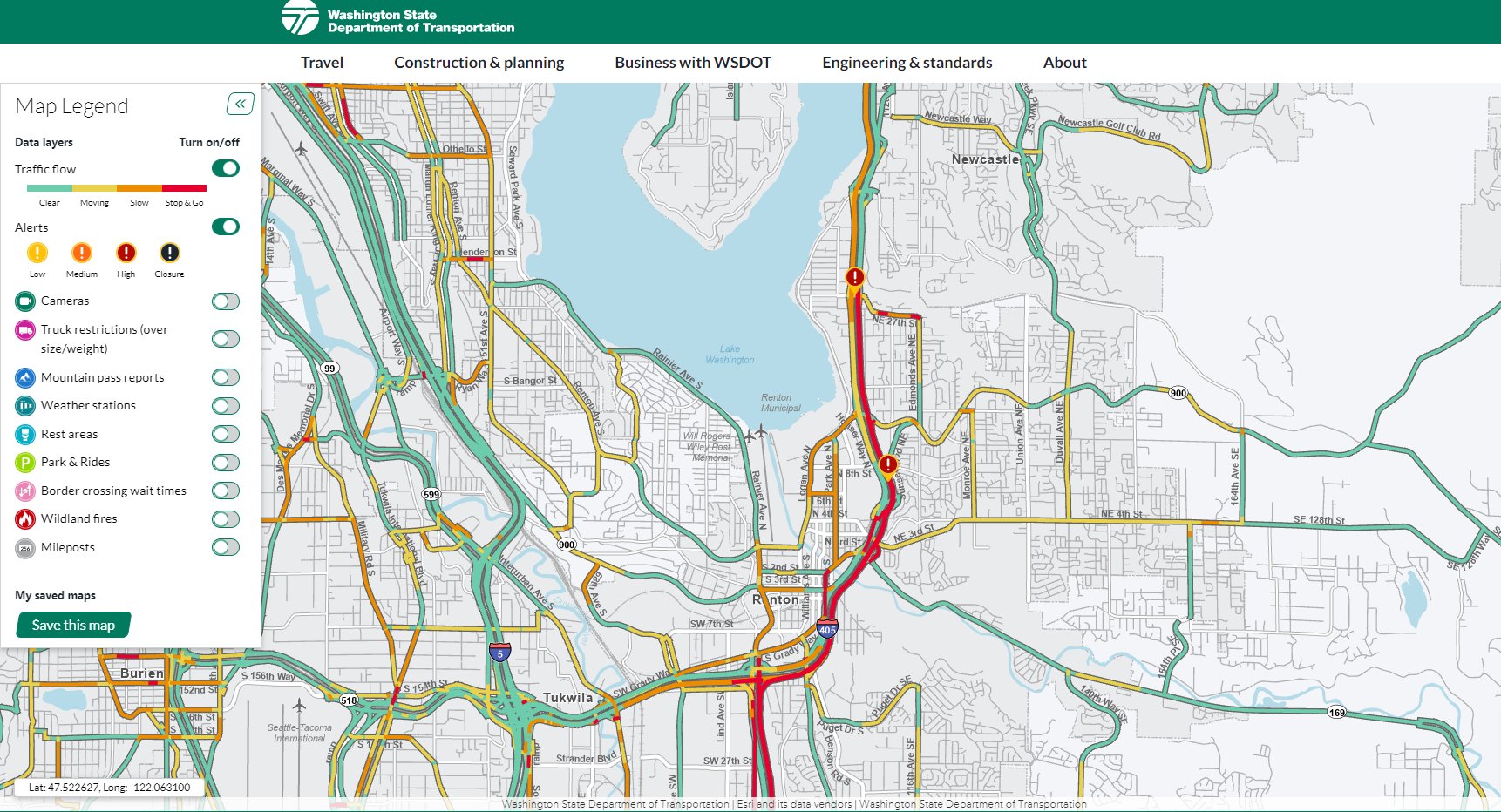 WSDOT Traffic on Twitter "SECOND UPDATE The right lane of northbound