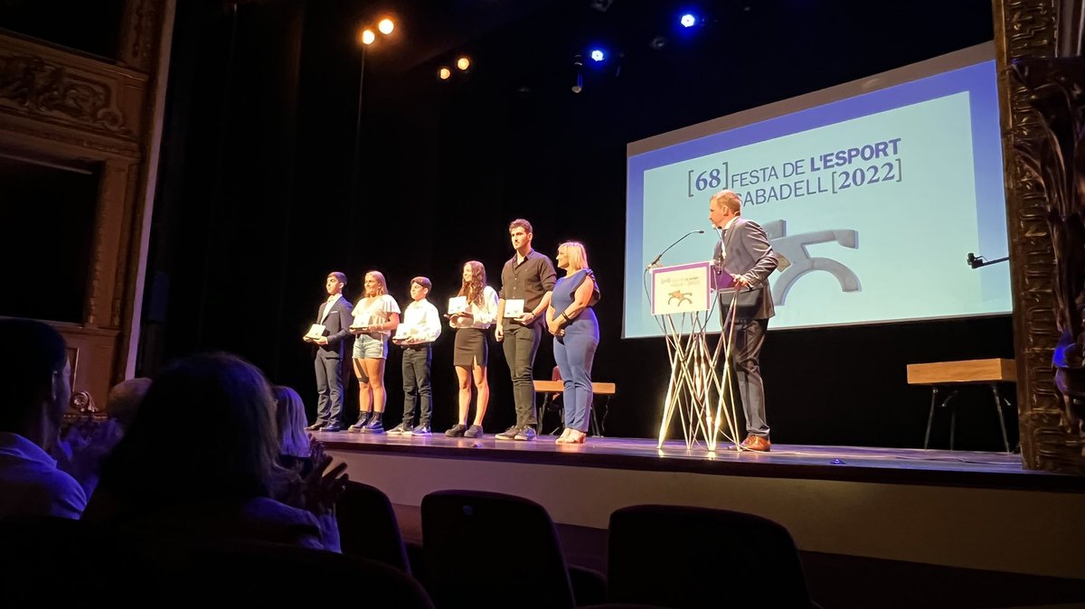 🔹Premi a la Projecció Esportiva als esportistes Núria Nasarre, Luca Khidasheli, Ivet Sala, Alejandro Cilveti i Marcel Teclas

#FestaEsport #Sabadell #ImpulsemLEsport
